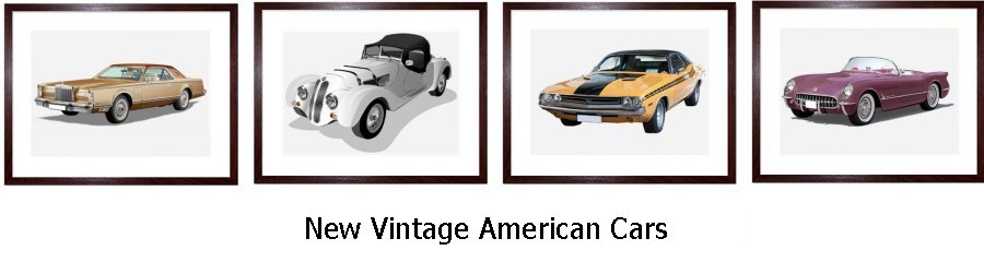 Vintage American Cars Framed Prints